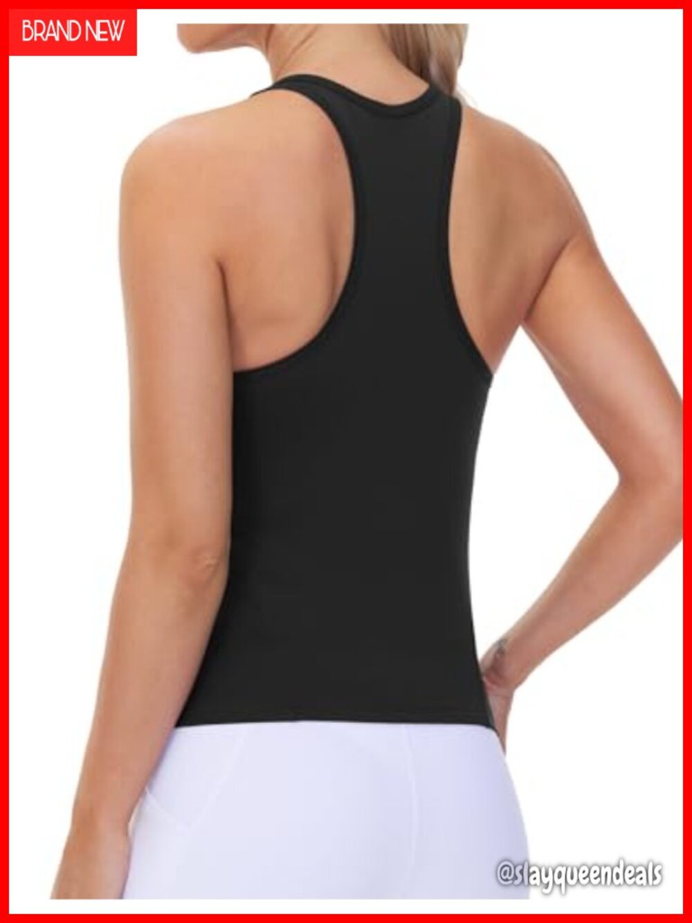 Racerback Workout Tank Top Women Slim Fit Yoga Sleeveless Athletic Shirt